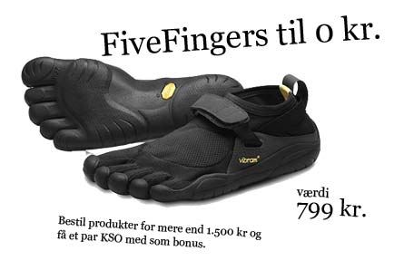 Bonus Fivefingers KSO eller Classic til 0 kroner